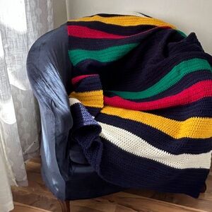 HBC Inspired Blanket, Handmade, Crochet